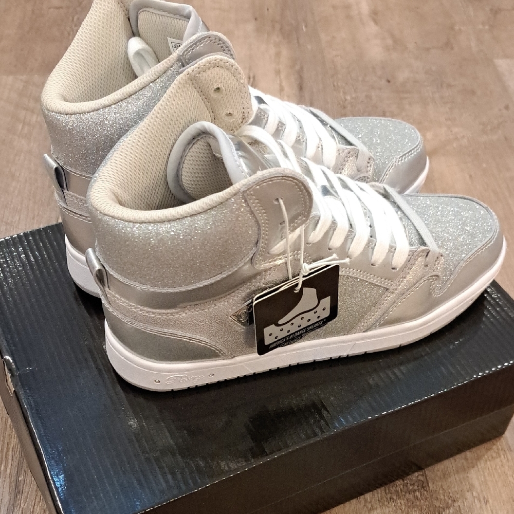 Pastry Silver Glitter High-Top Sneakers - Picture 3 of 9